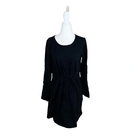 shein black tie dresses Hauture Solid Side Backless Cami Dress Size Medium Stretchy NWT SHEIN MOD Black Elegant Fit